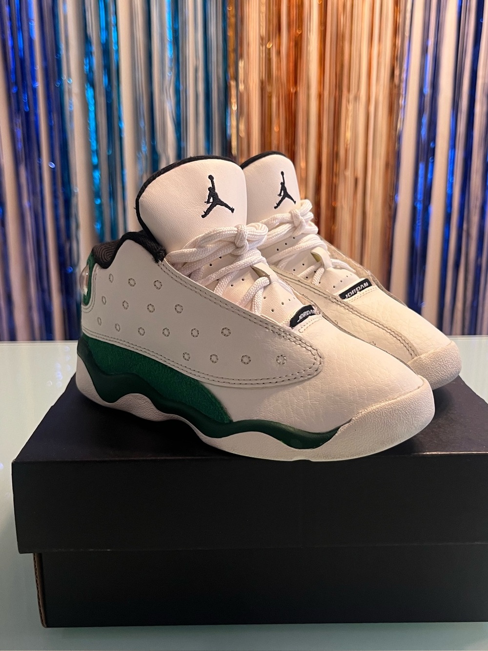 Air Jordan 13 Retro TD Sail/Pine Green Toddler Size 10C w/ Box